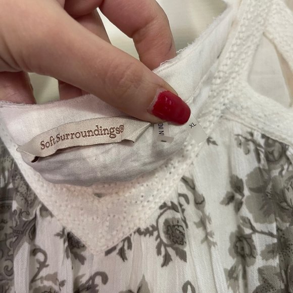 Soft Surroundings floral maxi dress XL - Picture 6 of 8